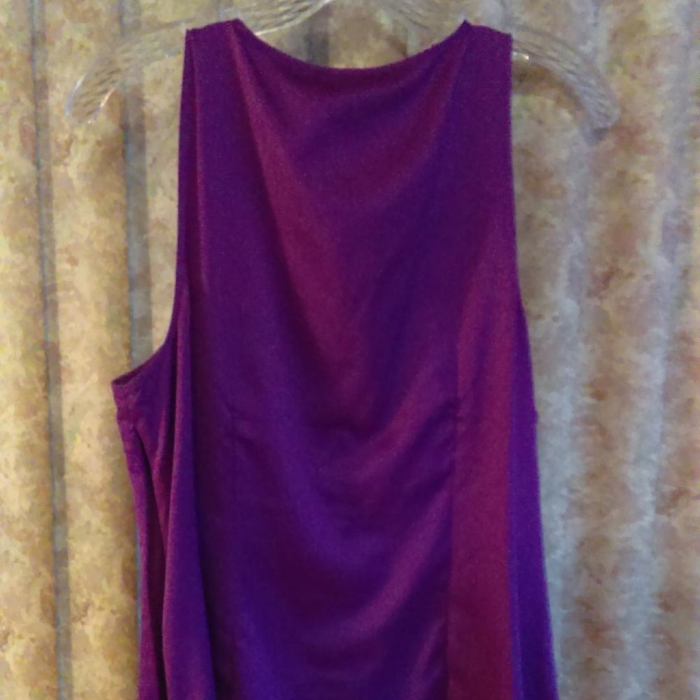 Purple ruffle front v-neck top The Limited - Picture 4 of 4